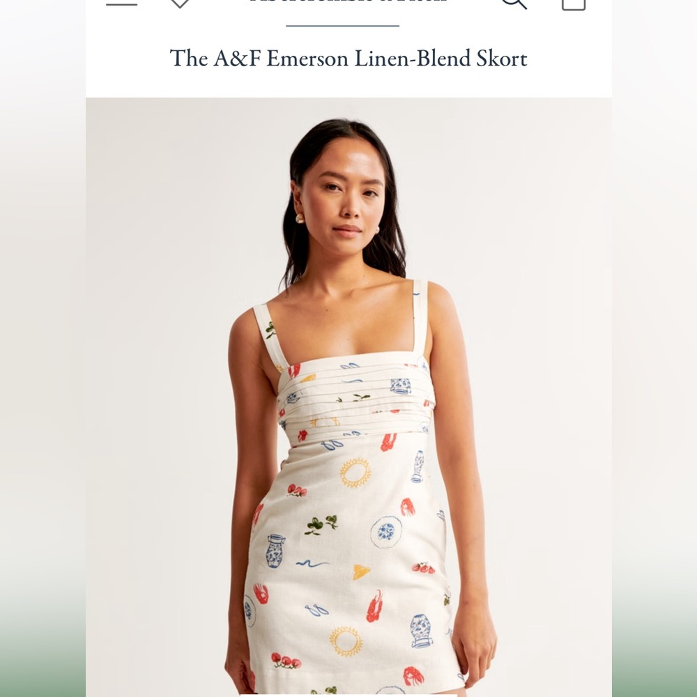 Abercrombie linen blend skort